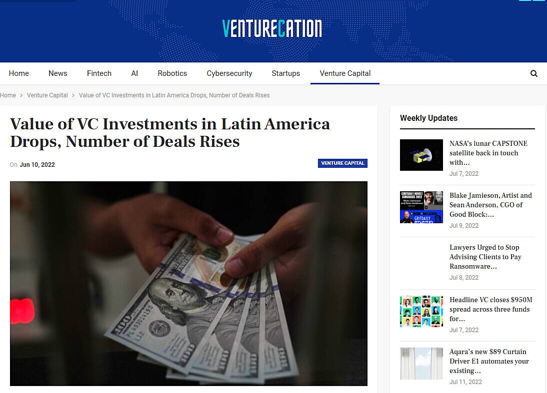 Value of VC Investments in Latin America Drops, Number of Deals Rises